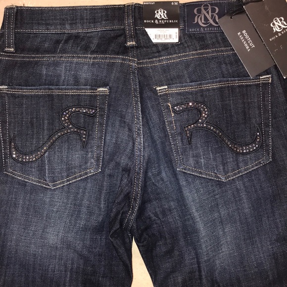 Rock & Republic Kasandra Blue Denim Jeans pant NWT - Picture 9 of 16